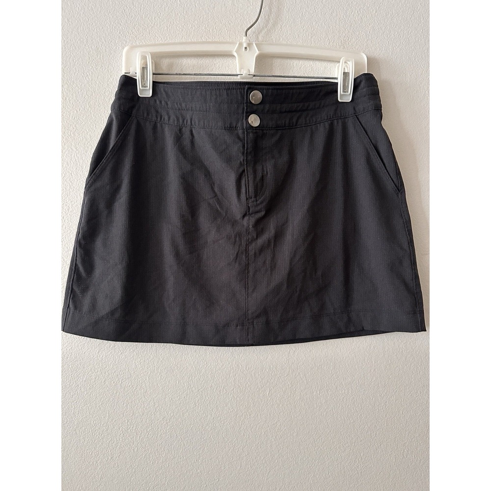 prAna Skort Size 6 Black Lightweight Stretch Hiking Golf Camp Travel